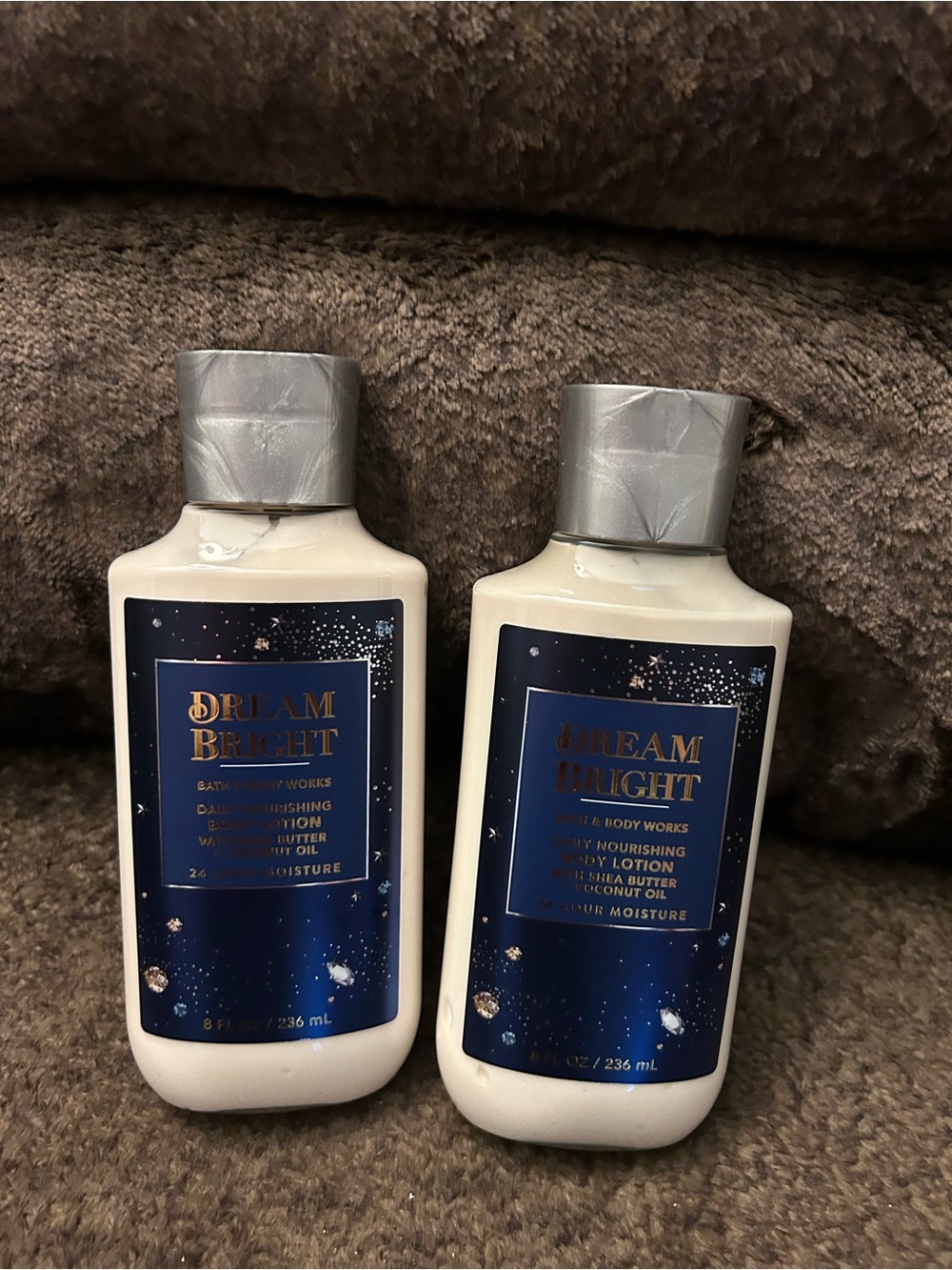 Bath & Body Works Dream Bright Body Lotions- White & Navy Blue